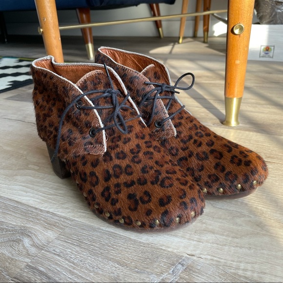 Leopard print pony hair clogs - Picture 2 of 6